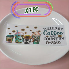 Flower UV DTF Transfer Sticker For 16 oz Glass Cups