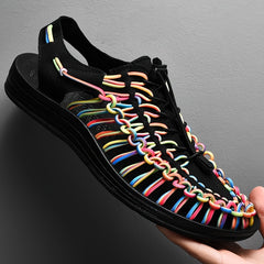 Women's Rainbow Woven Sports Sandals Beach Sandals