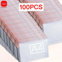 100pcs Mesh Zipper Bag File Bag Waterproof File Folder Pink