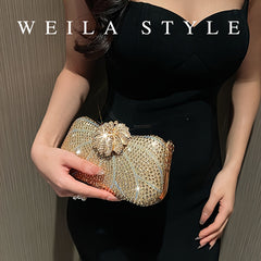 Rhinestone Evening Clutch Handbag for Weddings
