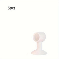 5pcs Silicone Door Stopper Without Punching Bathroom Door Handle Suction Cup