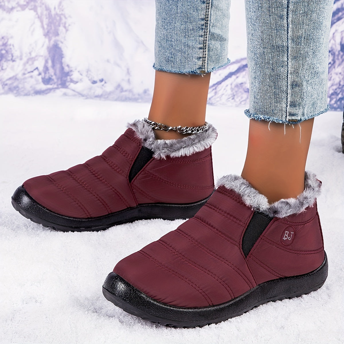 Women's Snow Shoes Non-slip Winter Ankle Boots