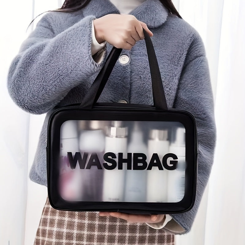 Waterproof Travel Cosmetic Bag Clear Makeup Storage Portable Zipper Toiletry