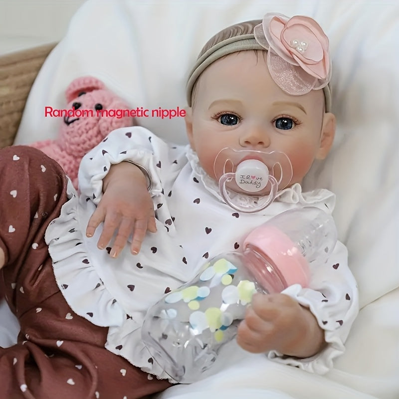 18 Inch Lifelike Reborn Baby Doll for Girls Soft Weighted Body