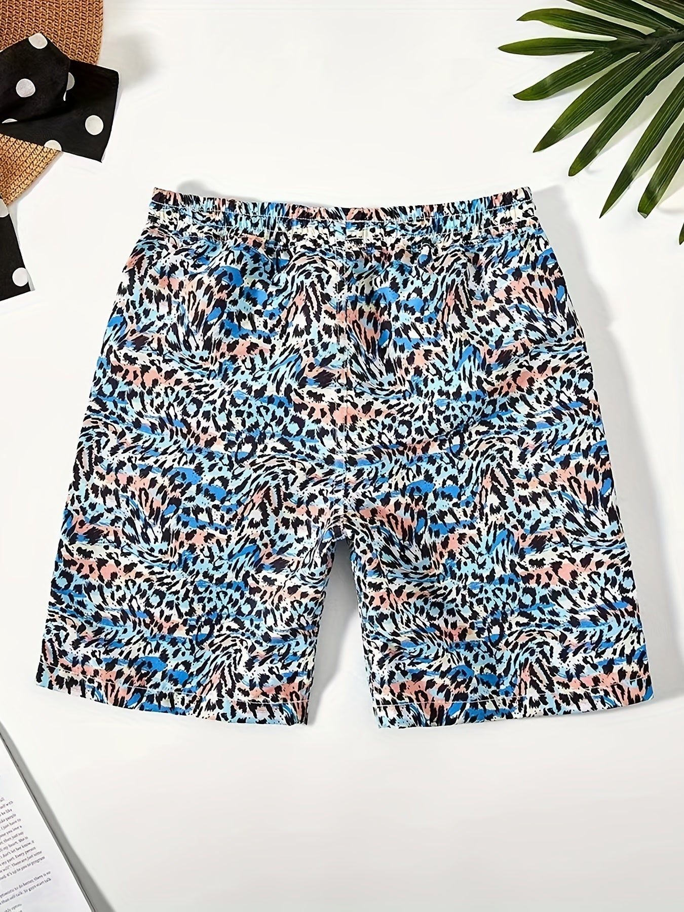 Boys' Leopard Print Quick Dry Surf Shorts