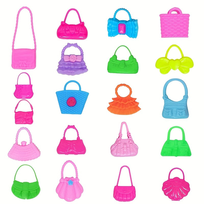 10pcs Mix Style Doll Bags for 11 8inch Doll House Handbag
