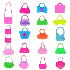10pcs Mix Style Doll Bags for 11 8inch Doll House Handbag