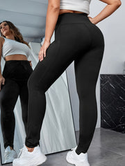 Sports Pants Women's High Rise Skinny Trousers With Phone Pockets