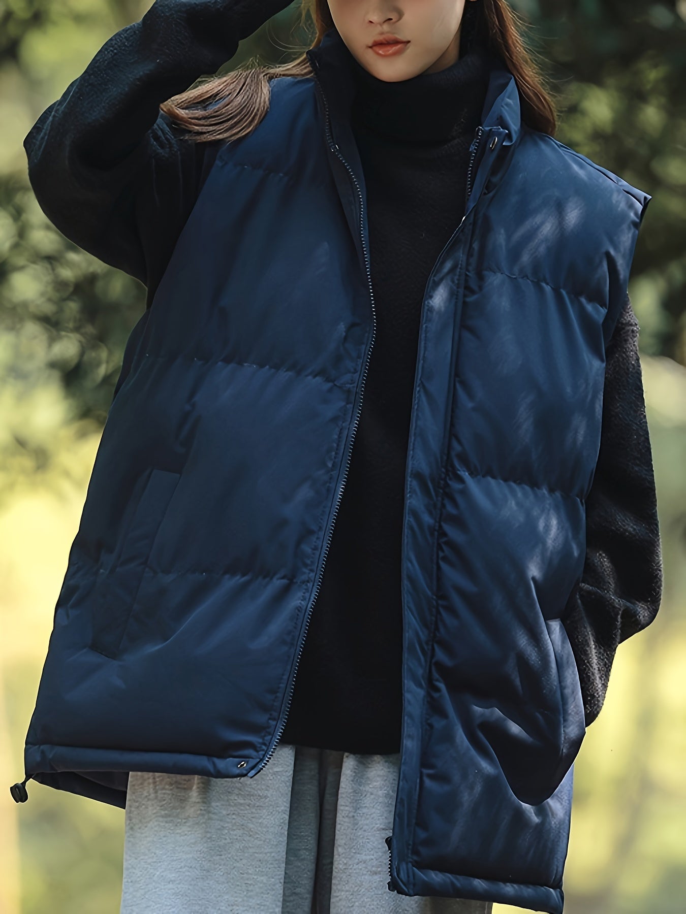 Warm Sleeveless Jacket Stand Collar Women's Vest Outdoor Sports