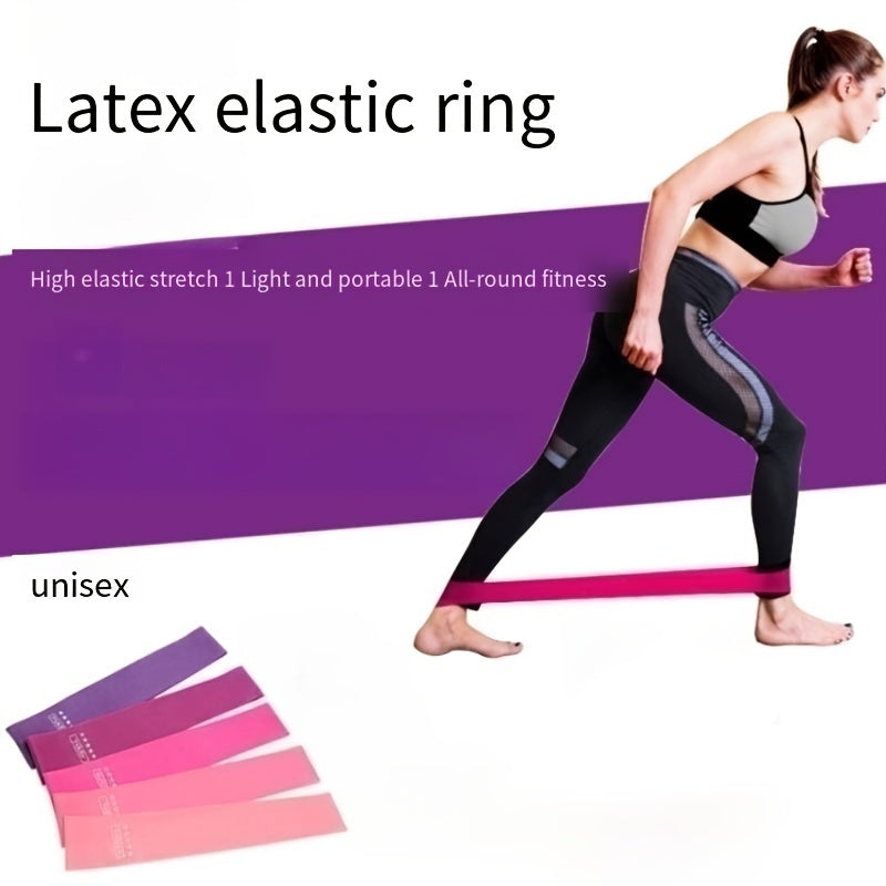 1pc Pink Yoga Resistance Stretch Band TPE Butt Slimming Hip Training Ring