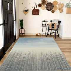 Striped Carpet Non Slip Machine Washable Rug for Living Room