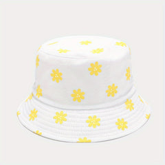 Flower Bucket Hat Double Sided Cap Tactical Hat Washed Hat
