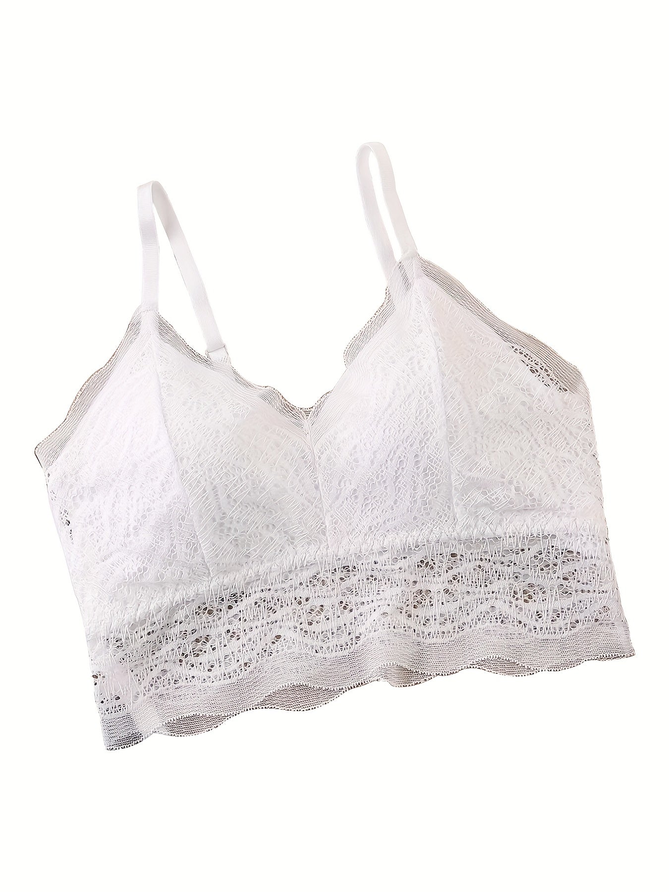 Girl's Lace Bra Solid Underwear No Steel Ring Adjustable Shoulder Strap Bralette