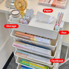 1PC Combinable Office Bookshelf 5-6 Layers Storage Rack