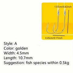 20 Pre-Tied Fishing Hooks with Line