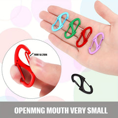 10pcs Mini Spring Keychain Buckles Camping Hiking Tools
