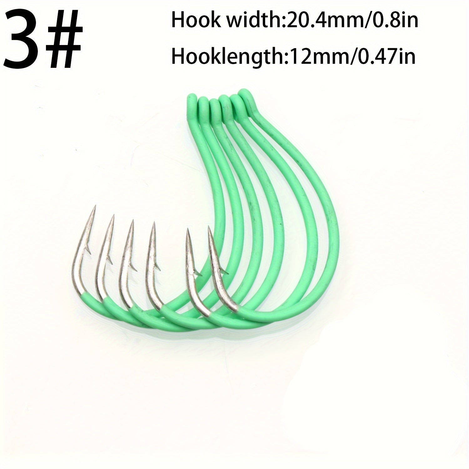 10pcs Luminous Fishing Hook Soft Worm Hook Barbed Hook For Boat Fishing