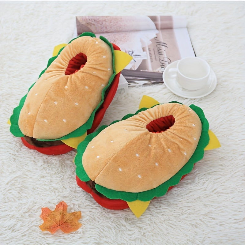 Funny Hamburger Novelty Slip-On Slippers for Women