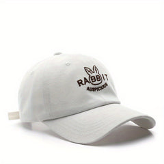 Rabbit Embroidery Baseball Cap Casual Cartoon Sun Hat Solid Sports Golf Dad Hats