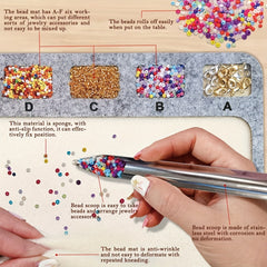 Hobbyworker Beads Mat for Beading Jewelry Making with Grids