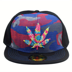 Sunshade Maple Leaf Embroidery Print Baseball Cap Adjustable Outdoor Sport