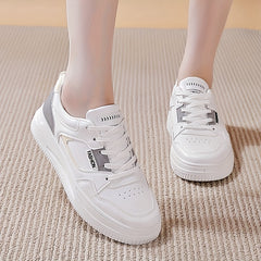 Women's Colorblock Sneakers Low Top Lace Up Walking Shoes