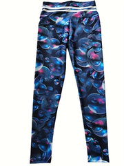 Bubble Print High Waist Yoga Pant Slim Fit Legging Women's Activewear