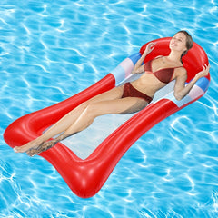 1pc 145 Inflatable Lounge Chair Water Floating Bed for Pool & Beach