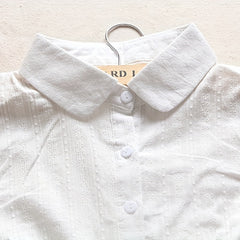 Round Neck False Collar Polyester Casual Half Shirt Style False Collar