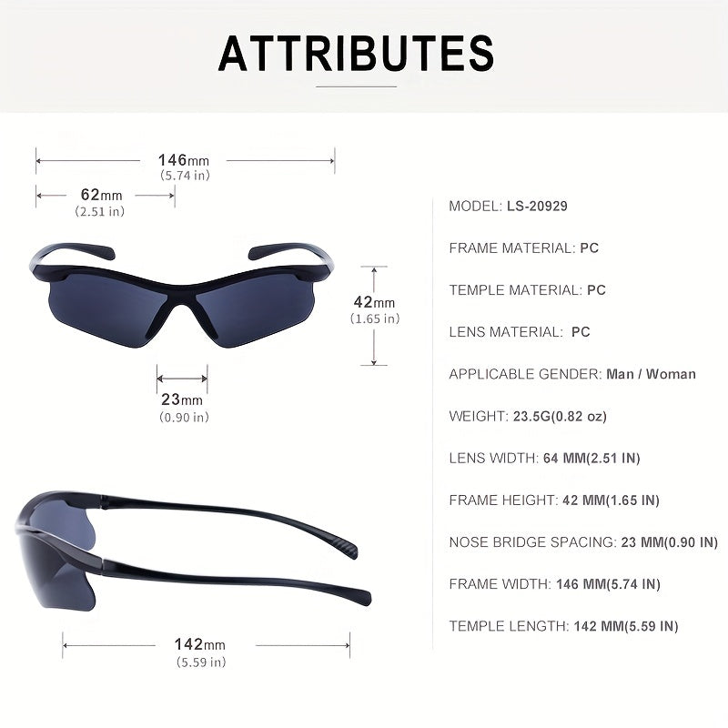 Colorful One Piece Windproof Sunglasses for Outdoor Sports