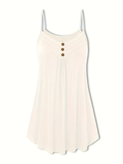 Solid V Neck Cami Top Women's Plus Casual Cami Top