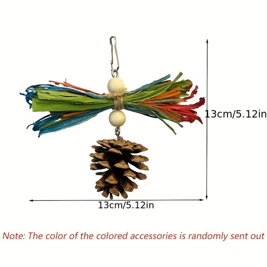 Colorful Parrot Chew Toy for Birdcage Decoration