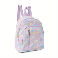 Kids Heart Pattern Backpack Large Capacity School Bag