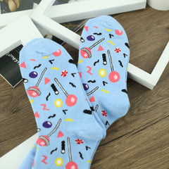 Men's Cartoon Lollipop Crew Socks 2 Pairs