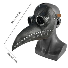 Furry Mask Plague Doctor Halloween Costume Props Leather Masks Adults