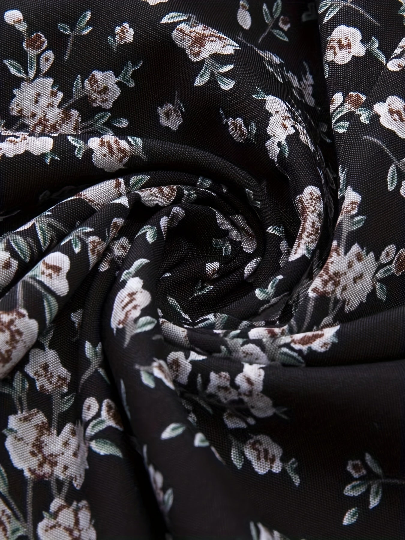 Floral Print V Neck Dress Spaghetti Strap Sleeveless