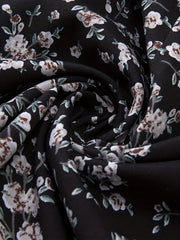 Floral Print V Neck Dress Spaghetti Strap Sleeveless