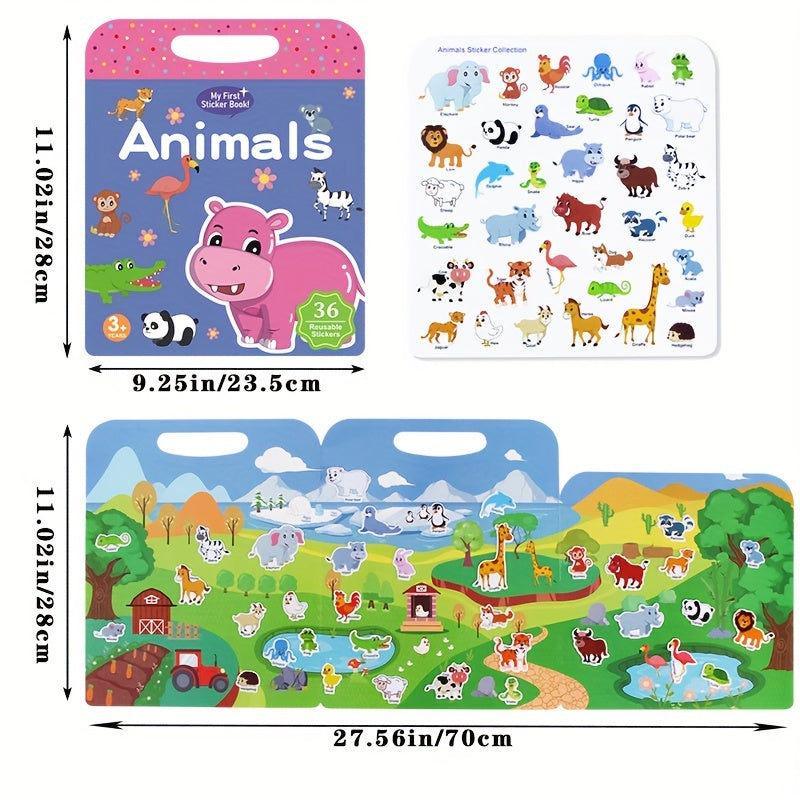 Reusable Sticker Book For Kids, Washable Stickers, Christmas Gift