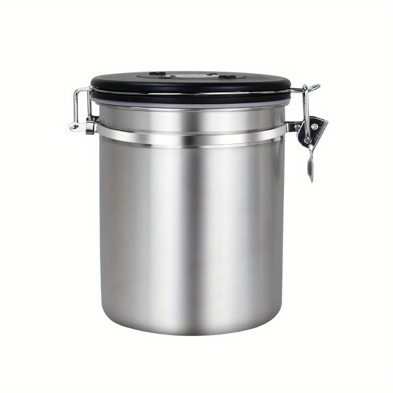 Stainless Steel Coffee Bean Sealed Jar with Measuring Spoon