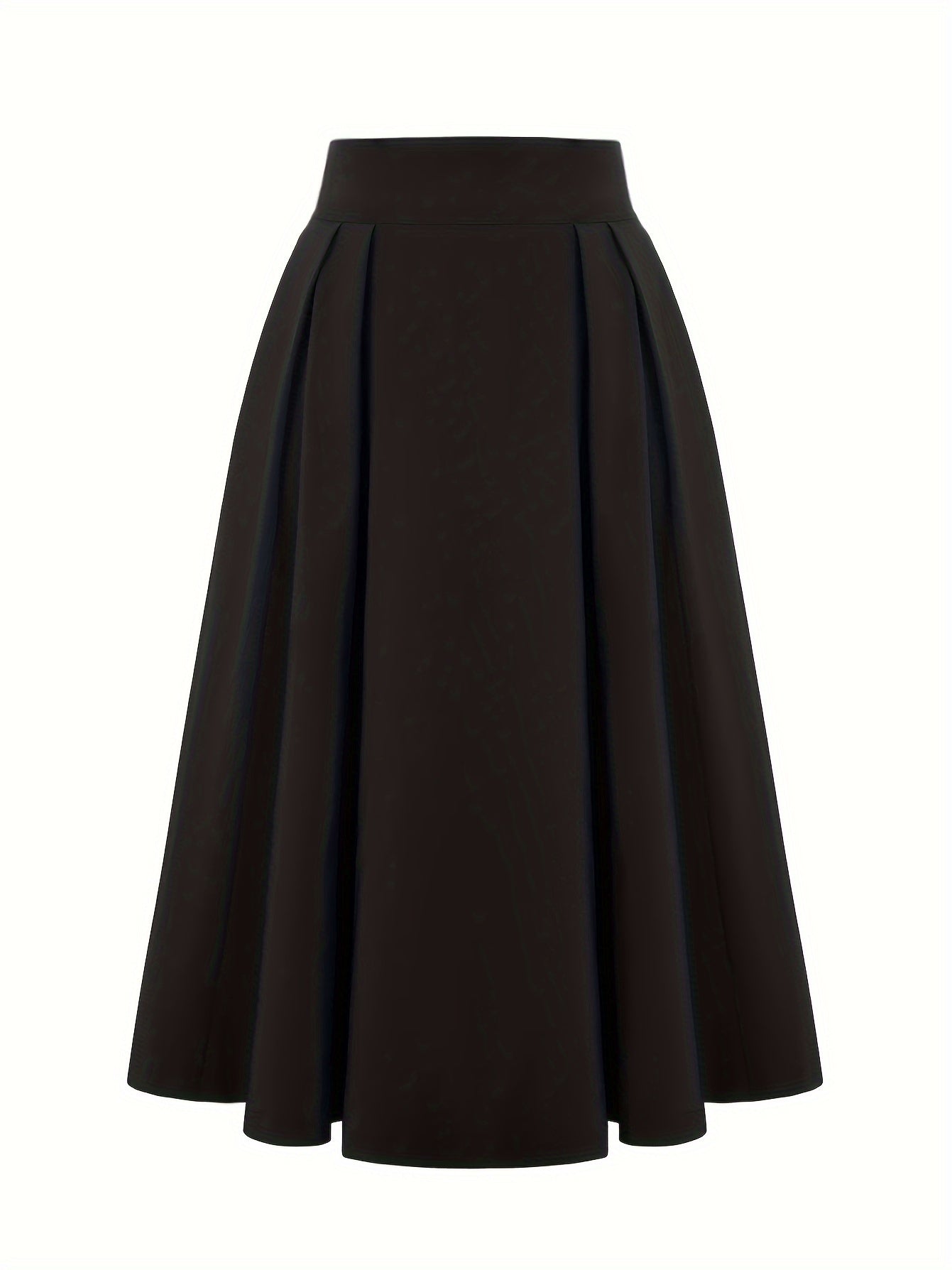 Women's Plus Solid High Rise Swing Maxi Skirt