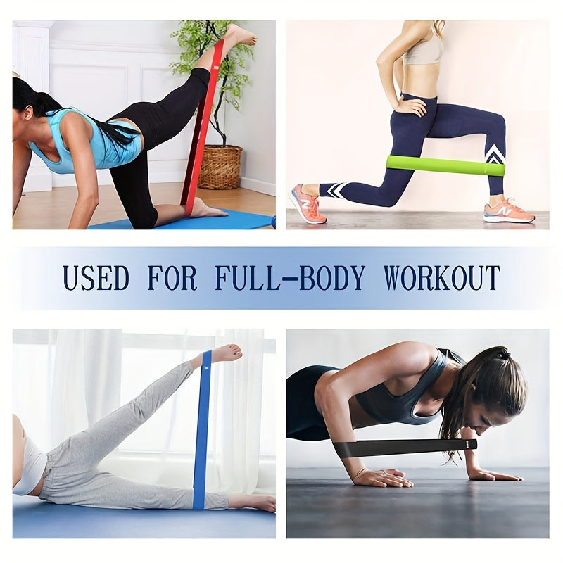 5pcs Fitness Elastic Resistance Bands Set - 5 Levels Yoga Tension Stretch Bands