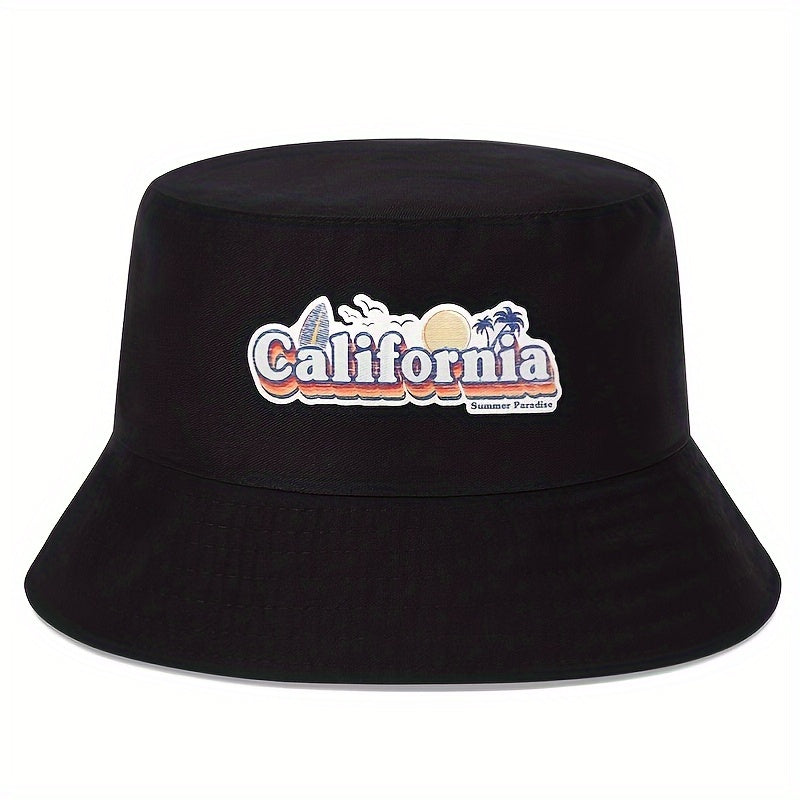 California Print Bucket Hat Causal Basin Hat for Women