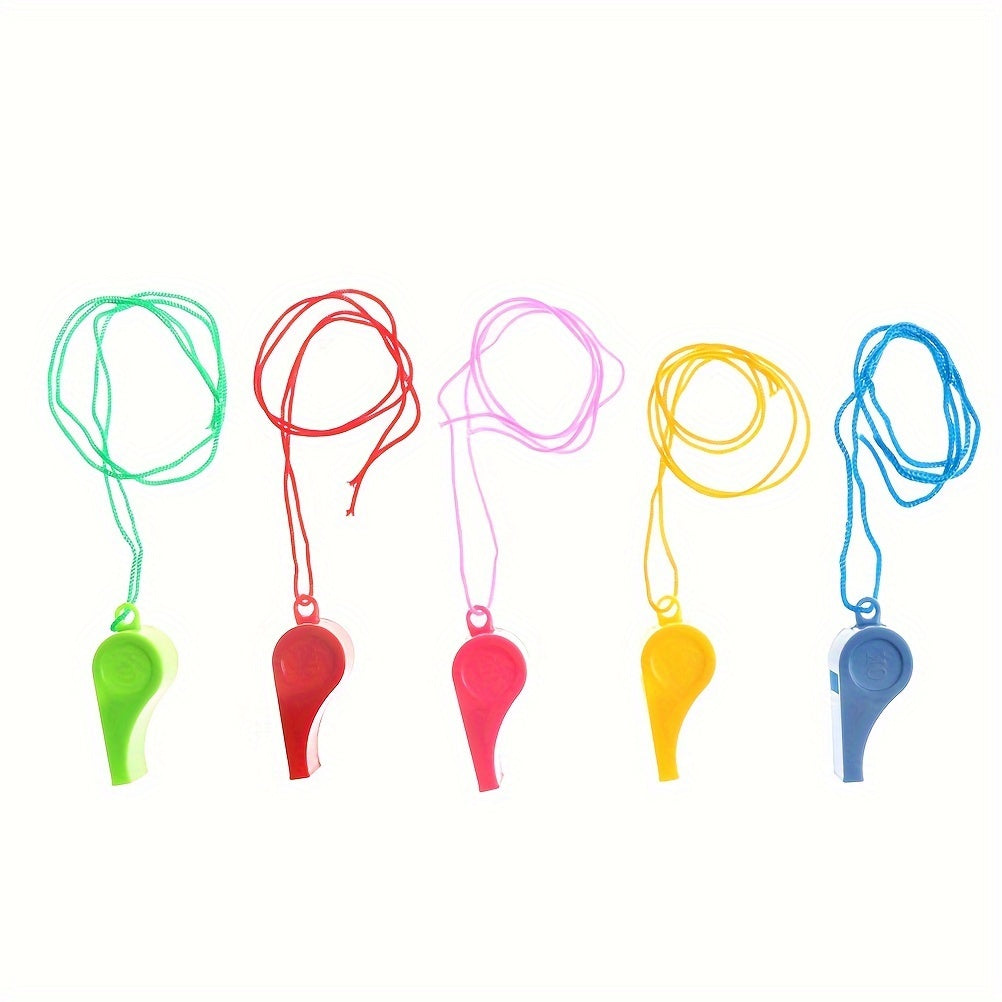 5 Football Whistles Kids Party Toy Referee Whistle