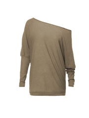 Slanted Shoulder Sweatshirt Casual Long Sleeve Pullover