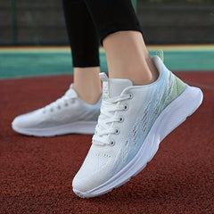 Women's Ombre Running Shoes Outdoor Sneakers Lace-Up Weaving
