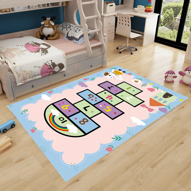 Kids Hopscotch Area Rug Ultra Soft Play Mat