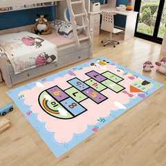Kids Hopscotch Area Rug Ultra Soft Play Mat