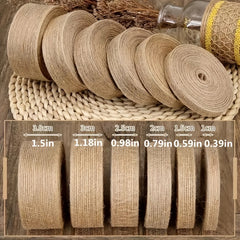 10m Natural Jute Ribbon Fish Silk Linen Roll Handicraft Decorative Ribbon