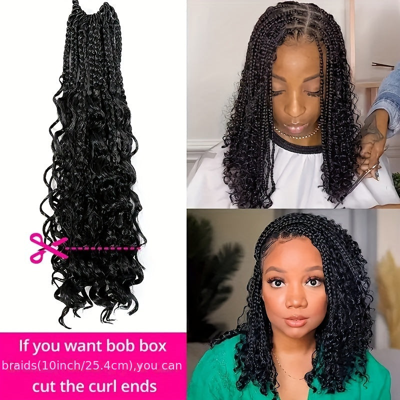 45 72 Cm Boho Box Braids 1 Pack Goddess Box Braids Burgundy