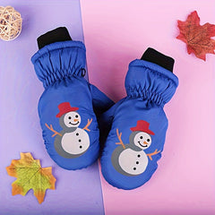 Winter Kids' Thick Warm Waterproof Snow Gloves